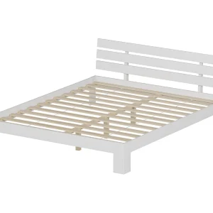 Houten bed met hoofdbord 160x200cm wit FINN Houten bed met hoofdbord 160x200cm wit FINN
