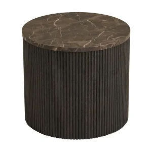 Ida salontafel hoektafel Ø45cm marmerdecor bruin. Ida salontafel hoektafel Ø45cm marmerdecor bruin.