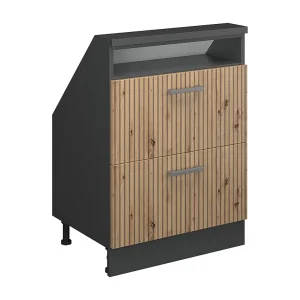 Kast voor schuine wand artisanaal eiken/antraciet 60x46x81.6 rion Kast voor schuine wand artisanaal eiken/antraciet 60x46x81.6 rion