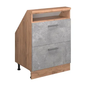Kast voor schuine wand beton/gouden eik 60x46x81.6 rion Kast voor schuine wand beton/gouden eik 60x46x81.6 rion