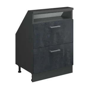 Kast voor schuine wand zwart beton/antraciet 60x46x81.6 rion Kast voor schuine wand zwart beton/antraciet 60x46x81.6 rion