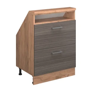 Kast voor schuine wand edel grijs/gouden eik 60x46x81.6 rion Kast voor schuine wand edel grijs/gouden eik 60x46x81.6 rion