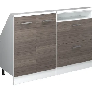 Kastenset voor schuine wand edel grijs/wit 120x46x81.6 rion
