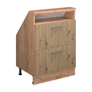 Kast voor schuine wand artisanaal eiken/goudkraft eiken 60x46x81.6 rion Kast voor schuine wand artisanaal eiken/goudkraft eiken 60x46x81.6 rion