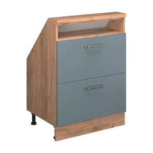 Kast voor schuine wand blauw-grijs/gouden eik 60x46x81.6 rion Kast voor schuine wand blauw-grijs/gouden eik 60x46x81.6 rion