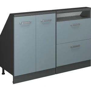Kastenset voor schuine wand blauw-grijs/antraciet 120x46x81.6 rion Kastenset voor schuine wand blauw-grijs/antraciet 120x46x81.6 rion