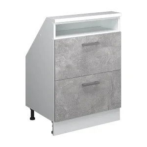 Kast voor schuine wand beton/wit 60x46x81.6 rion Kast voor schuine wand beton/wit 60x46x81.6 rion
