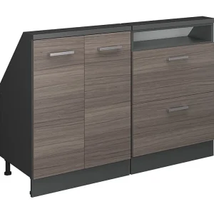 Kastenset voor schuine wand edel grijs/antraciet 120x46x81.6 rion Kastenset voor schuine wand edel grijs/antraciet 120x46x81.6 rion