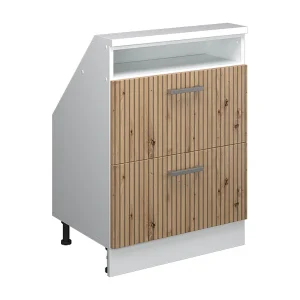 Kast voor schuine wand artisanaal eiken/wit 60x46x81.6 rion Kast voor schuine wand artisanaal eiken/wit 60x46x81.6 rion