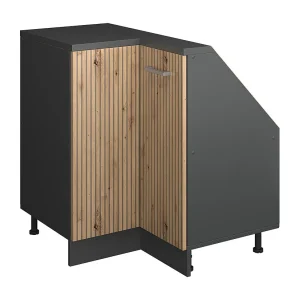 Hoekkeukenkast voor schuine wand artisanaal eiken 75.6×75.6×81.6 r-line Hoekkeukenkast voor schuine wand artisanaal eiken 75.6×75.6×81.6 r-line