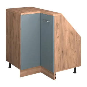 Hoekkeukenkast voor schuine wand blauw-grijs 75.6×75.6×81.6 r-line Hoekkeukenkast voor schuine wand blauw-grijs 75.6×75.6×81.6 r-line