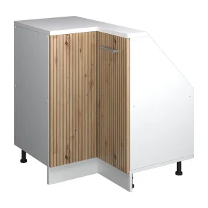 Hoekkeukenkast voor schuine wand artisanaal eiken 75.6×75.6×81.6 r-line Hoekkeukenkast voor schuine wand artisanaal eiken 75.6×75.6×81.6 r-line