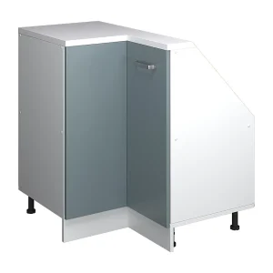 Hoekkeukenkast voor schuine wand blauw-grijs 75.6×75.6×81.6 r-line Hoekkeukenkast voor schuine wand blauw-grijs 75.6×75.6×81.6 r-line