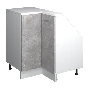 Hoekkeukenkast voor schuine wand beton 75.6×75.6×81.6 r-line Hoekkeukenkast voor schuine wand beton 75.6×75.6×81.6 r-line