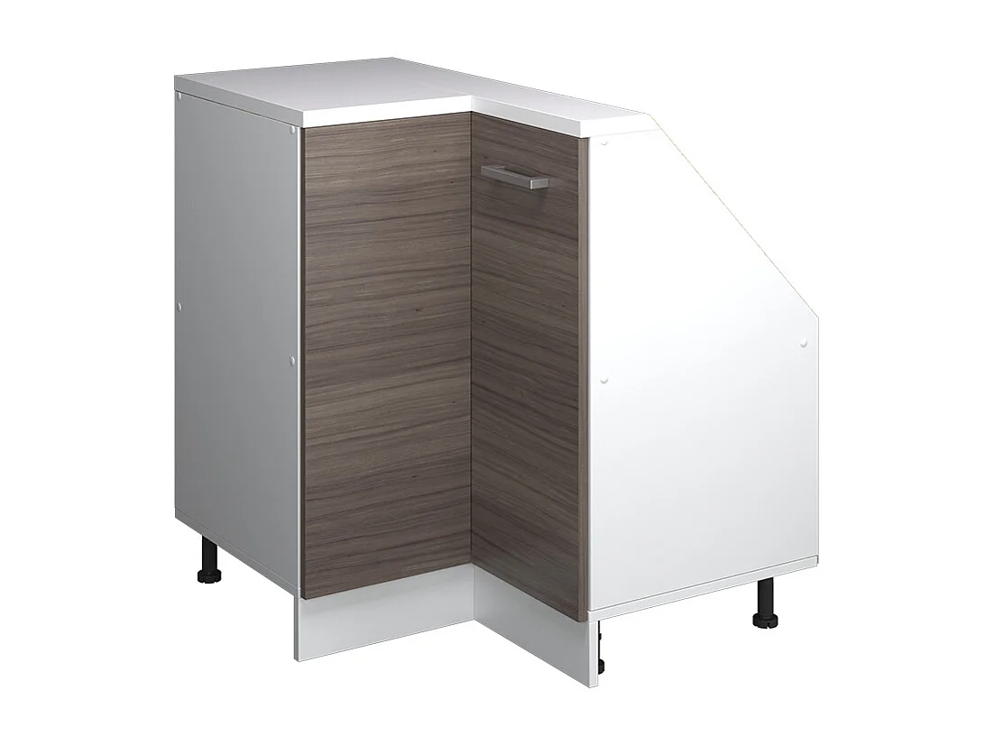 Hoekkeukenkast voor schuine wand edel grijs 75.6x75.6x81.6 r-line