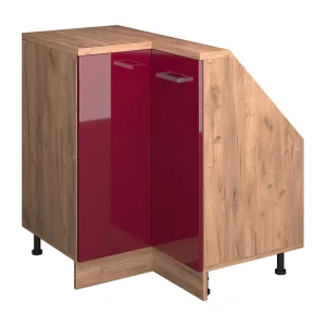 Hoekkeukenkast voor schuine wand rode hoogglans 75.6×75.6×81.6 r-line Hoekkeukenkast voor schuine wand rode hoogglans 75.6×75.6×81.6 r-line