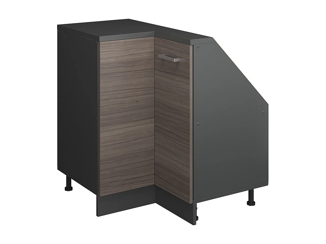 Hoekkeukenkast voor schuine wand edel grijs 75.6x75.6x81.6 r-line