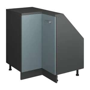 Hoekkeukenkast voor schuine wand blauw-grijs 75.6×75.6×81.6 r-line Hoekkeukenkast voor schuine wand blauw-grijs 75.6×75.6×81.6 r-line