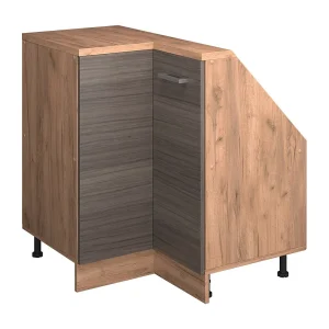 Hoekkeukenkast voor schuine wand edel grijs 75.6×75.6×81.6 r-line Hoekkeukenkast voor schuine wand edel grijs 75.6×75.6×81.6 r-line