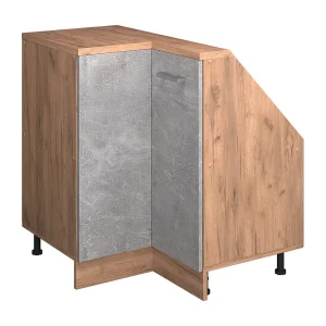 Hoekkeukenkast voor schuine wand beton 75.6×75.6×81.6 r-line Hoekkeukenkast voor schuine wand beton 75.6×75.6×81.6 r-line
