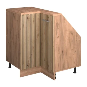 Hoekkeukenkast voor schuine wand artisanaal eiken 75.6×75.6×81.6 r-line Hoekkeukenkast voor schuine wand artisanaal eiken 75.6×75.6×81.6 r-line