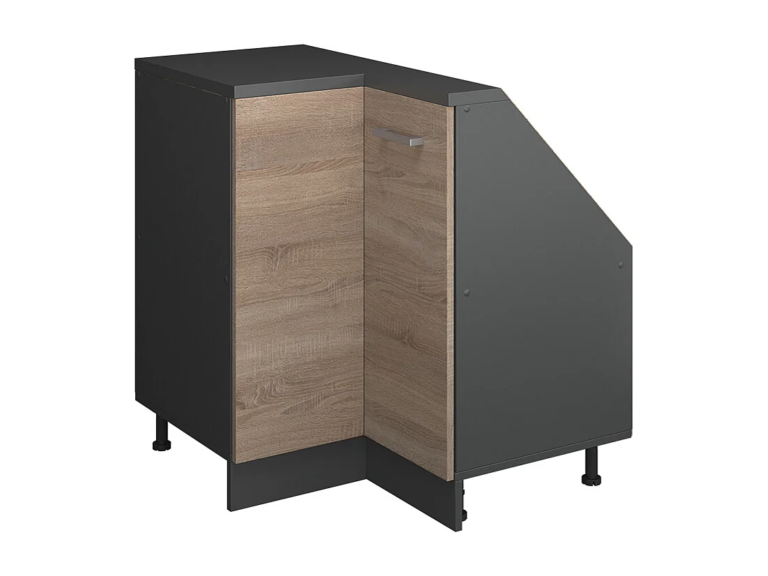 Hoekkeukenkast voor schuine wand sonoma 75.6x75.6x81.6 r-line