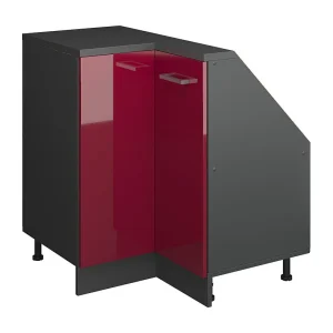 Hoekkeukenkast voor schuine wand rode hoogglans 75.6×75.6×81.6 r-line Hoekkeukenkast voor schuine wand rode hoogglans 75.6×75.6×81.6 r-line