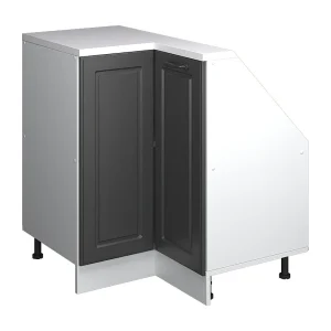Hoekkeukenkast voor schuine wand antraciet landhuis 75.6×75.6×81.6 r-line