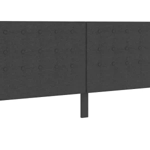 Hoofdbord | Hoofdeinde 200×200 cm getuft stof donkergrijs Hoofdbord | Hoofdeinde 200×200 cm getuft stof donkergrijs