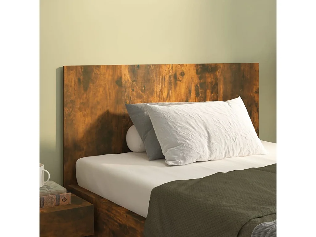 Hoofdbord | Hoofdeinde 120x1,5x80 cm bewerkt hout gerookt eikenkleurig