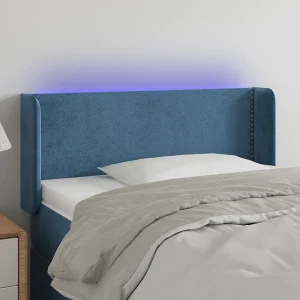 Hoofdbord | Hoofdeinde LED 103x16x78/88 cm fluweel donkerblauw Hoofdbord | Hoofdeinde LED 103x16x78/88 cm fluweel donkerblauw