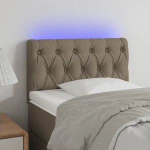 Hoofdbord | Hoofdeinde LED 80x7x78/88 cm stof taupe Hoofdbord | Hoofdeinde LED 80x7x78/88 cm stof taupe