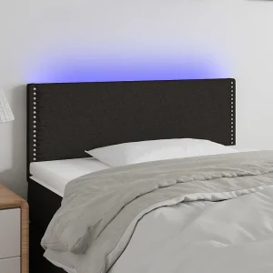 Hoofdbord | Hoofdeinde LED 80x5x78/88 cm stof zwart Hoofdbord | Hoofdeinde LED 80x5x78/88 cm stof zwart