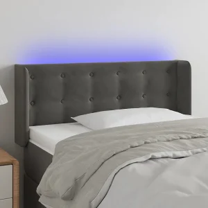 Hoofdbord | Hoofdeinde LED 83x16x78/88 cm fluweel donkergrijs Hoofdbord | Hoofdeinde LED 83x16x78/88 cm fluweel donkergrijs