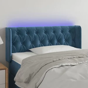 Hoofdbord | Hoofdeinde LED 93x16x78/88 cm fluweel blauw Hoofdbord | Hoofdeinde LED 93x16x78/88 cm fluweel blauw