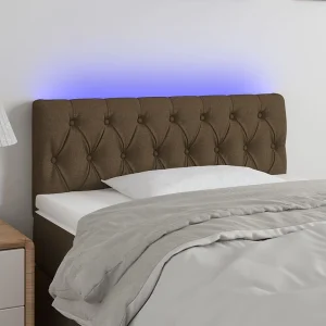 Hoofdbord | Hoofdeinde LED 100x7x78/88 cm stof donkerbruin Hoofdbord | Hoofdeinde LED 100x7x78/88 cm stof donkerbruin