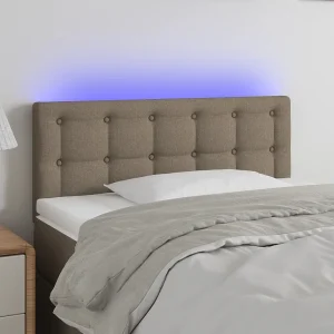Hoofdbord | Hoofdeinde LED 100x5x78/88 cm stof taupe