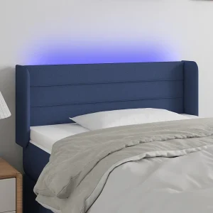 Hoofdbord | Hoofdeinde LED 93x16x78/88 cm stof blauw