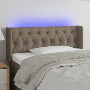 Hoofdbord | Hoofdeinde LED 103x16x78/88 cm stof taupe