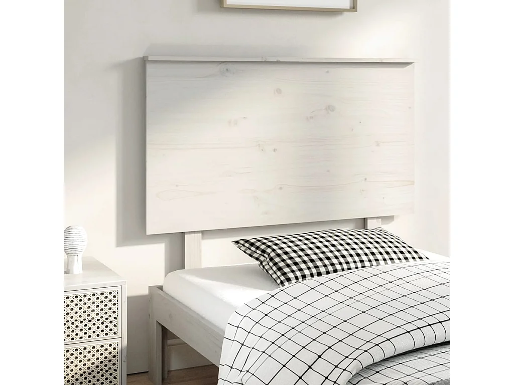 Hoofdbord | Hoofdeinde 104x6x82,5 cm massief grenenhout wit
