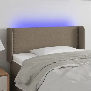 Hoofdbord | Hoofdeinde LED 93x16x78/88 cm stof taupe Hoofdbord | Hoofdeinde LED 93x16x78/88 cm stof taupe