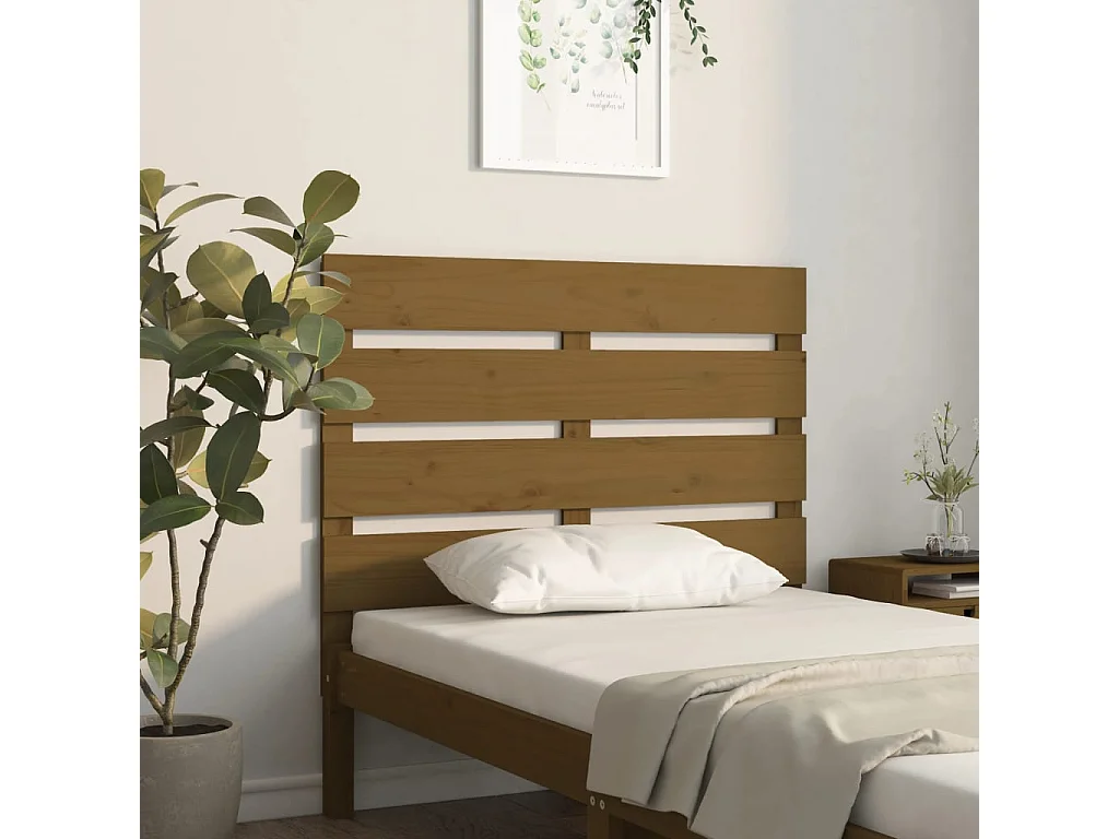 Hoofdbord | Hoofdeinde 75x3x80 cm massief grenenhout honingbruin