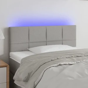 Hoofdbord | Hoofdeinde LED 80x5x78/88 cm stof lichtgrijs Hoofdbord | Hoofdeinde LED 80x5x78/88 cm stof lichtgrijs