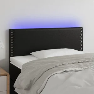 Hoofdbord | Hoofdeinde LED 100x5x78/88 cm kunstleer zwart Hoofdbord | Hoofdeinde LED 100x5x78/88 cm kunstleer zwart