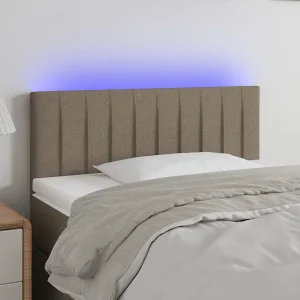 Hoofdbord | Hoofdeinde LED 90x5x78/88 cm stof taupe