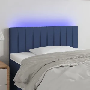 Hoofdbord | Hoofdeinde LED 80x5x78/88 cm stof blauw