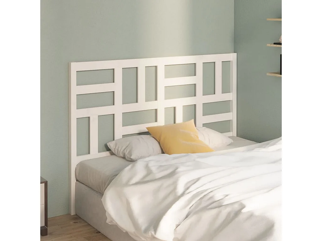 Hoofdbord | Hoofdeinde 126x4x104 cm massief grenenhout wit