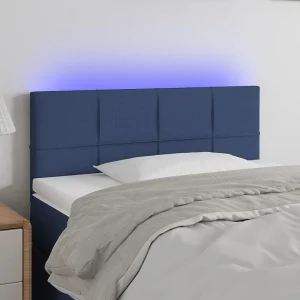 Hoofdbord | Hoofdeinde LED 90x5x78/88 cm stof blauw Hoofdbord | Hoofdeinde LED 90x5x78/88 cm stof blauw