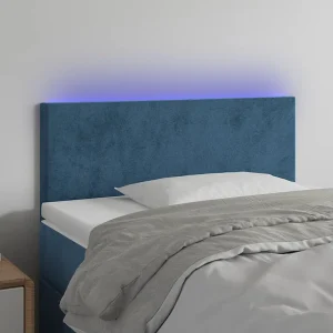 Hoofdbord | Hoofdeinde LED 100x5x78/88 cm fluweel donkerblauw Hoofdbord | Hoofdeinde LED 100x5x78/88 cm fluweel donkerblauw