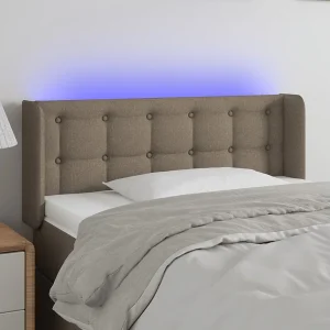 Hoofdbord | Hoofdeinde LED 93x16x78/88 cm stof taupe Hoofdbord | Hoofdeinde LED 93x16x78/88 cm stof taupe
